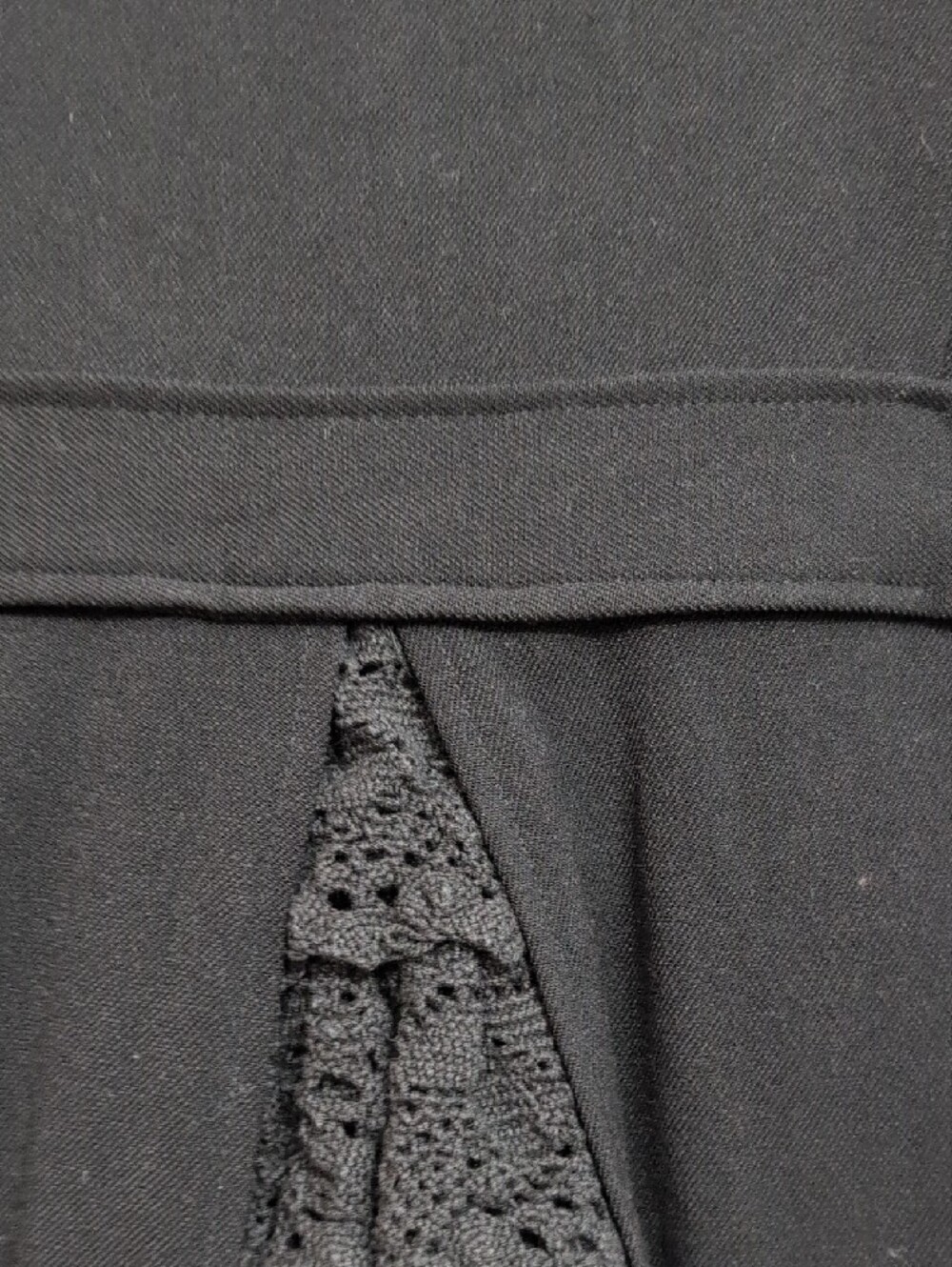 Betsey Johnson Black Coat with Crochet Ruffles - Picture 10 of 16